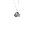 dainty oyster pendant in sterling silver with small double shell design