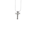 dragonfly cross pendant in sterling silver on chain