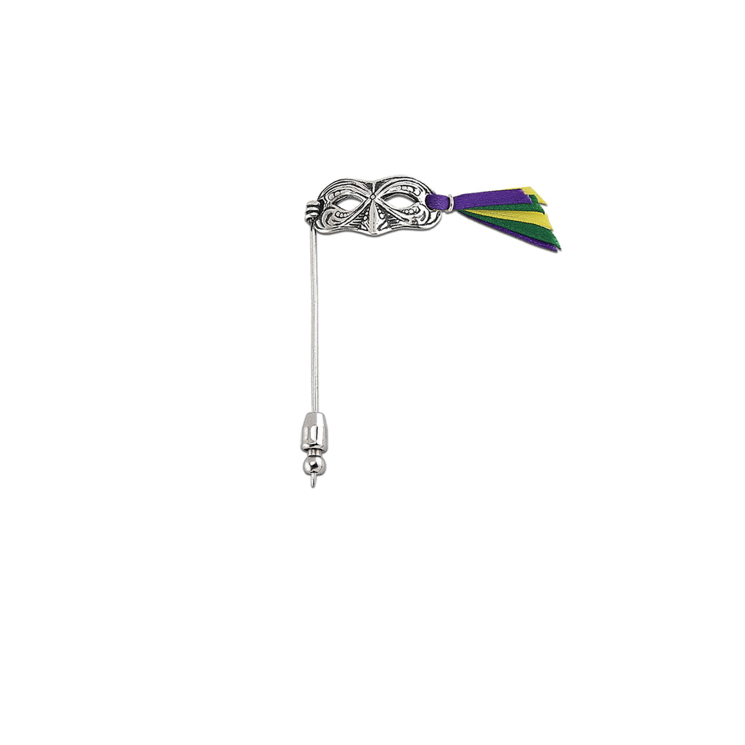 Mardi Gras Mask Ribbon Pin