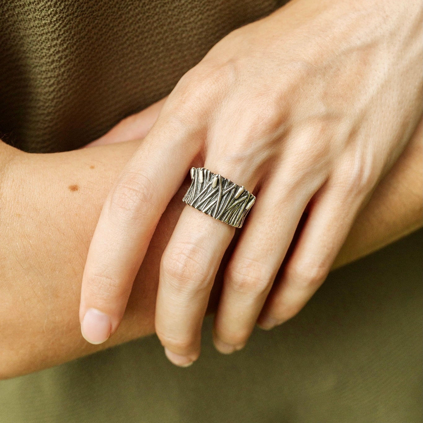 Cattails Wide Ring