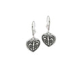 Fleur-de-Lis Heart Earrings