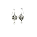 Water Lily Circle Pearl Earrings