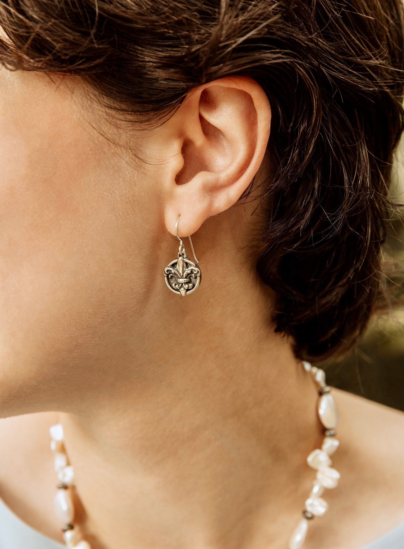 Water Lily Circle Earrings