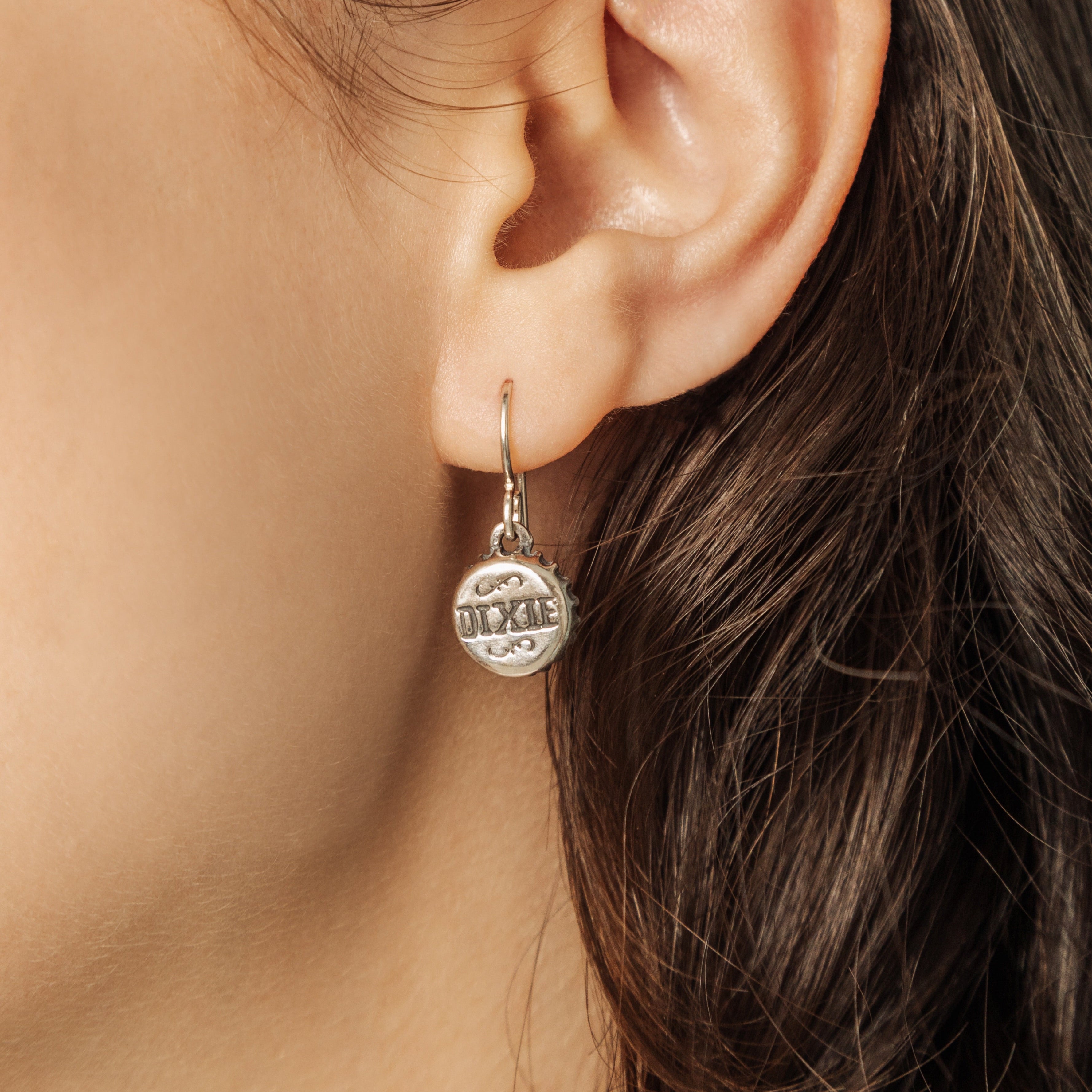 Dixie Bottle Cap Earrings