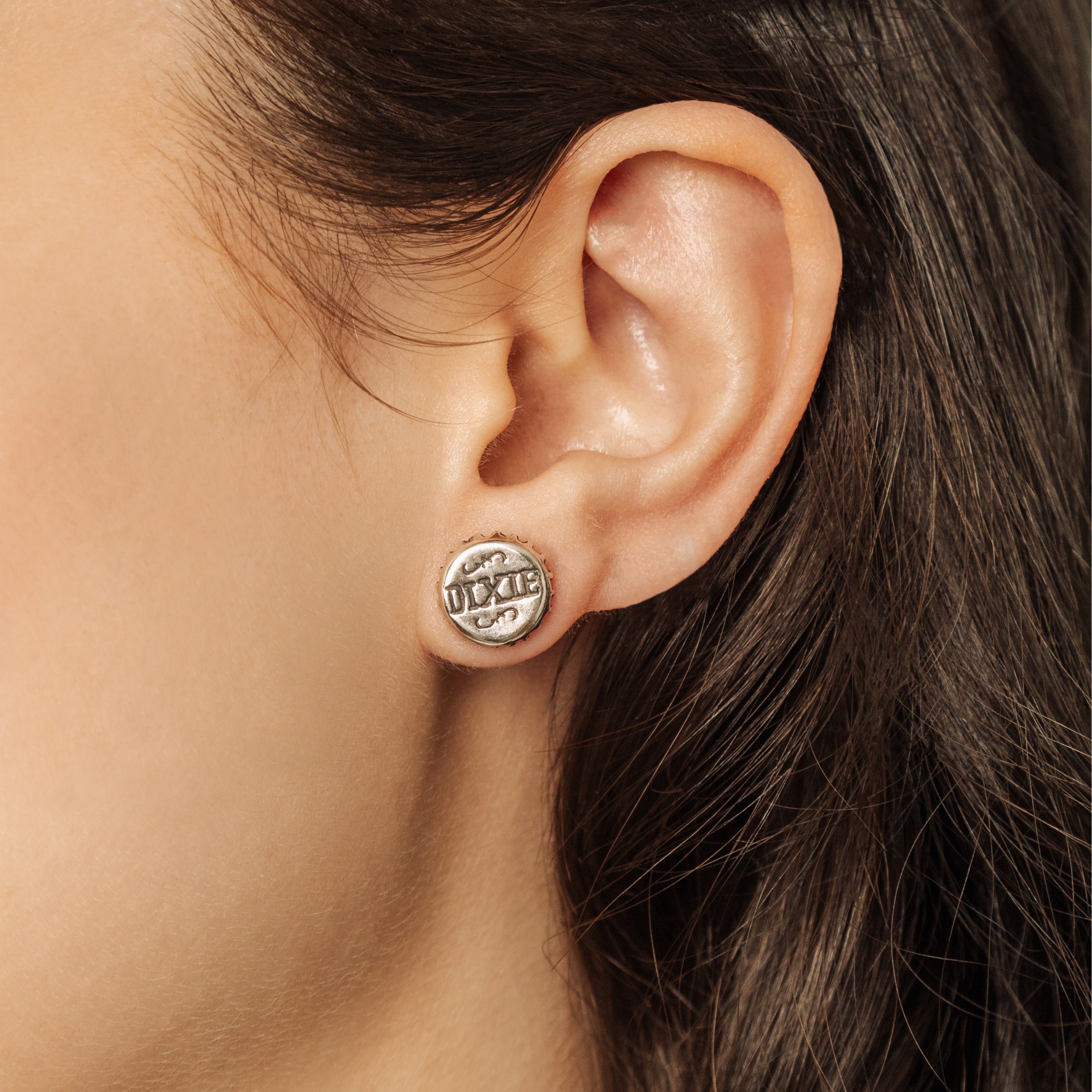 Dixie Bottle Cap Post Earrings
