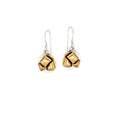 Beignet plate earrings inspired by New Orleans beignets and cafe culture