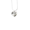sterling silver oyster heart necklace with freshwater pearl detail