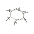 petals and prayers charm bracelet sterling silver cross flower bracelet