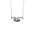 Riverbend sterling silver necklace inspired by the curve of the Mississippi River in New Orleans.