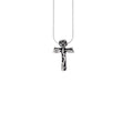 rose cross pendant sterling silver flower cross necklace