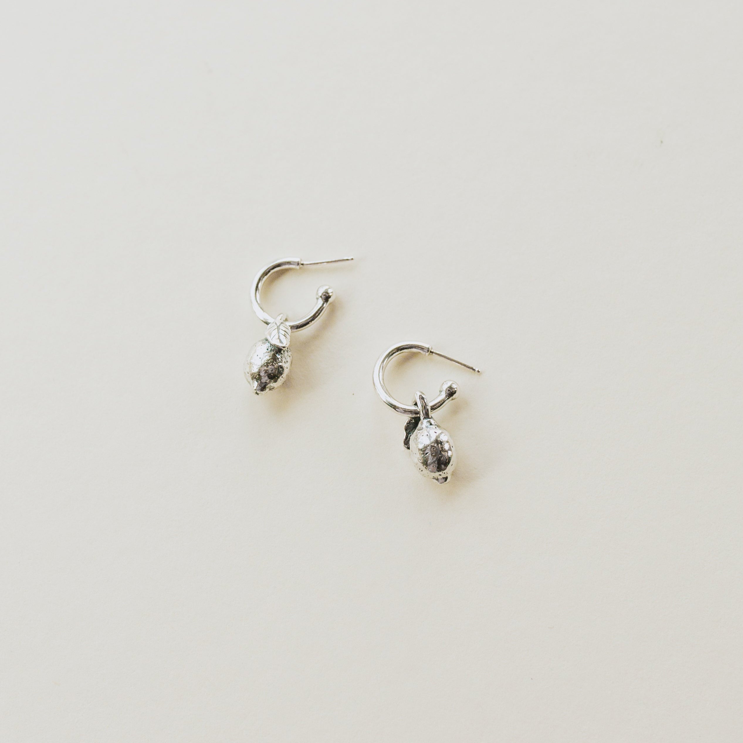 "Extra Sour" Lemon Hoop Earrings