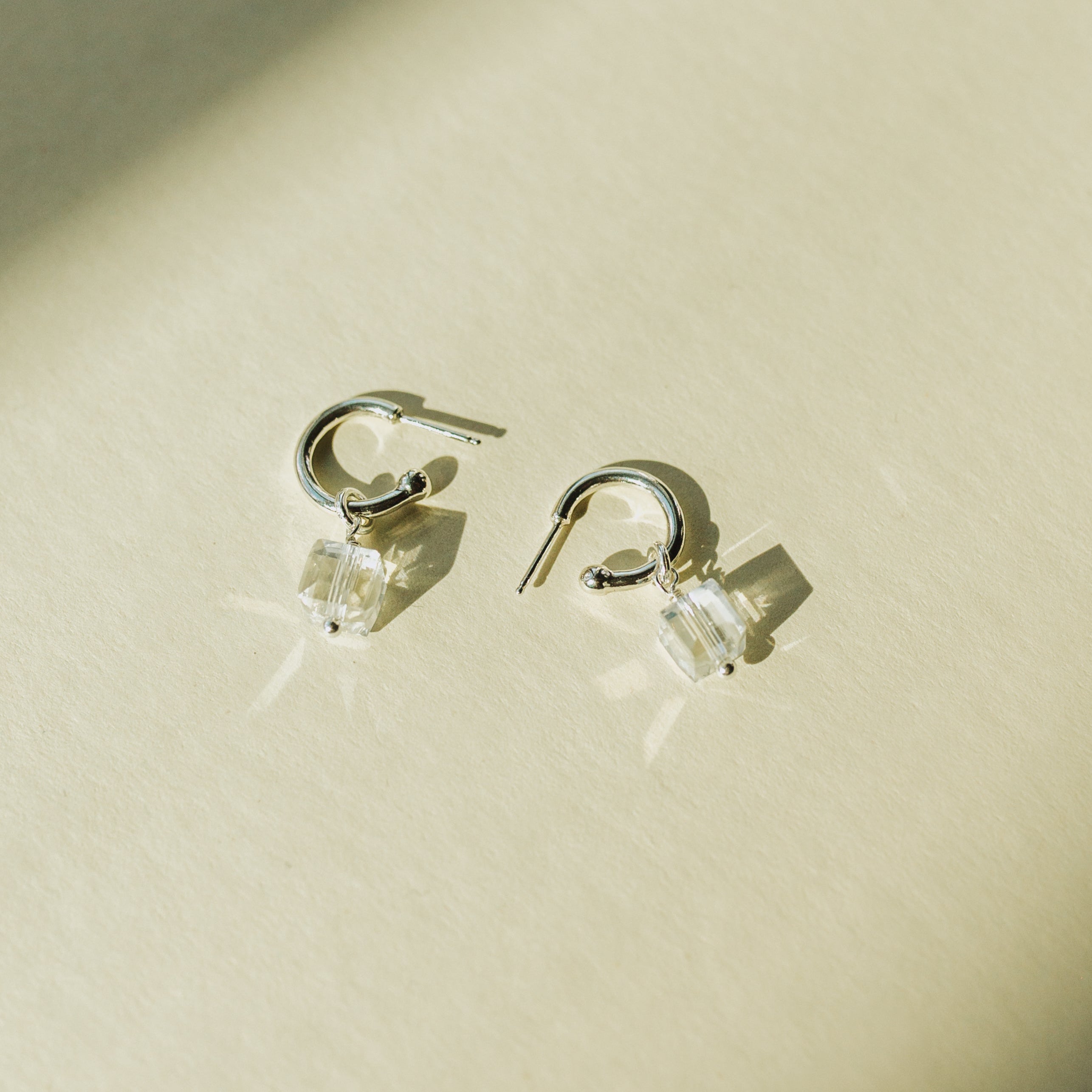 "Extra Sweet" Sugar Cube Hoop Earrings