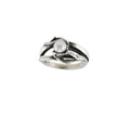 Sterling silver calla lily double pearl ring with freshwater pearls