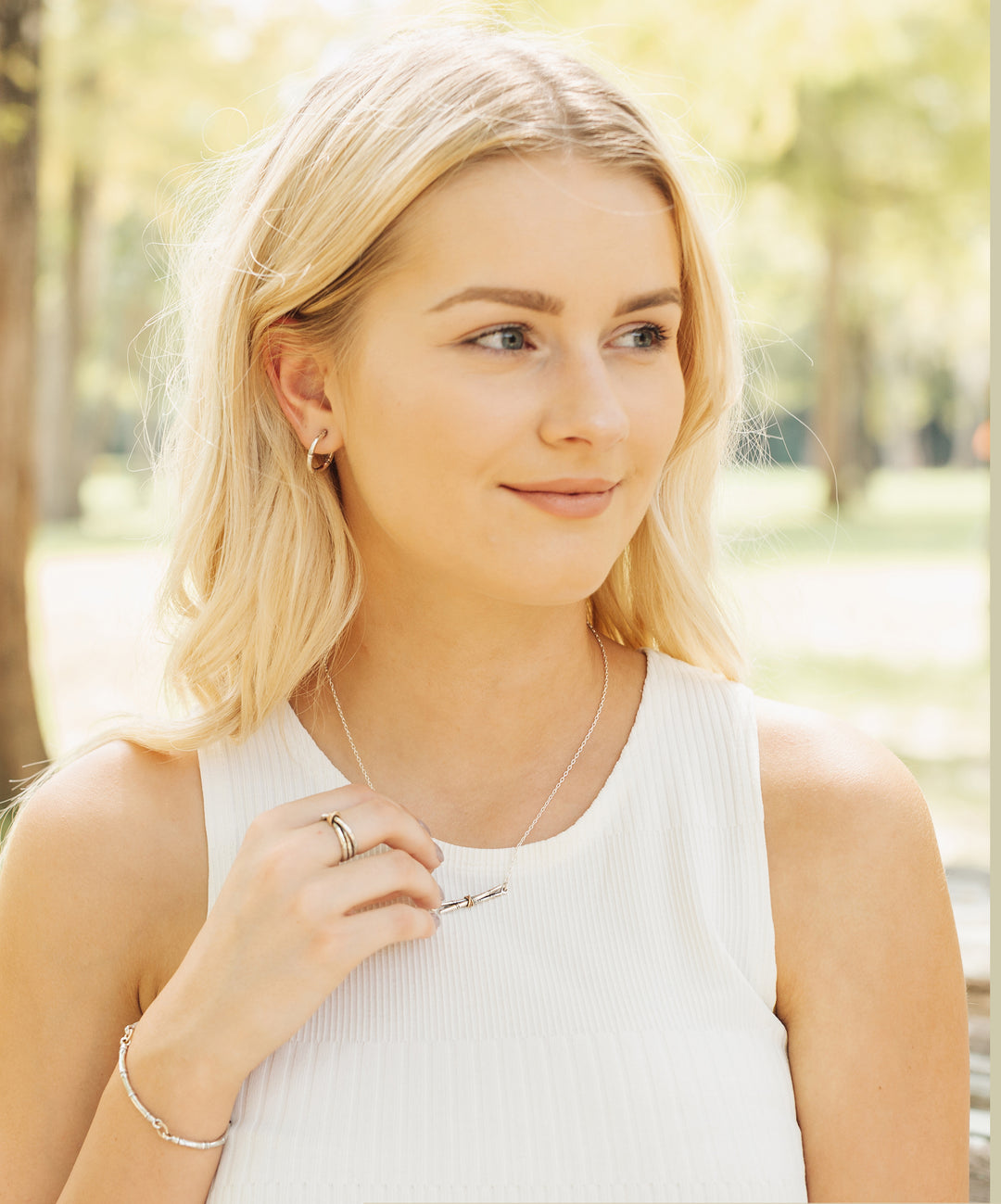 Sugarcane Hoop Earrings