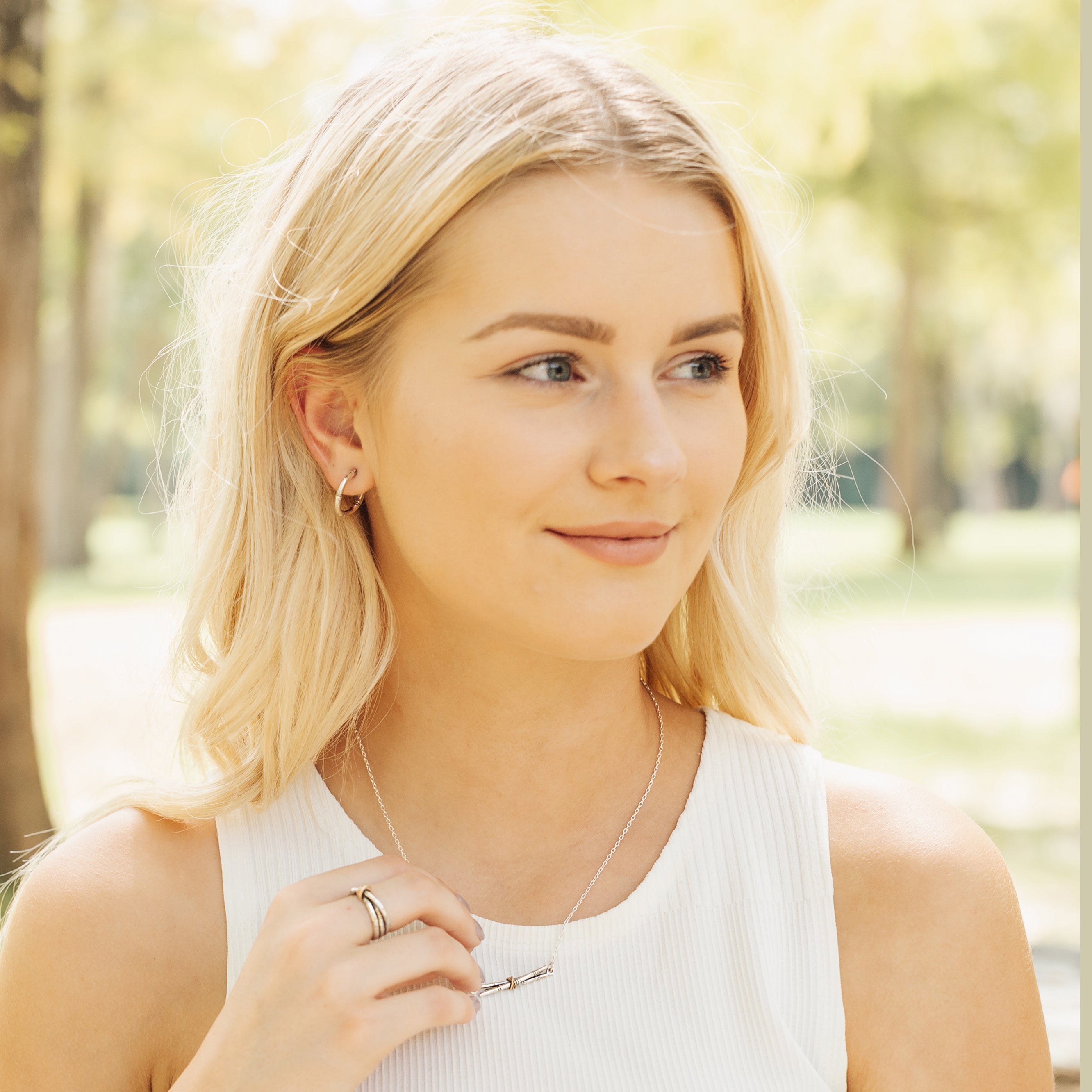 Sugarcane Hoop Earrings