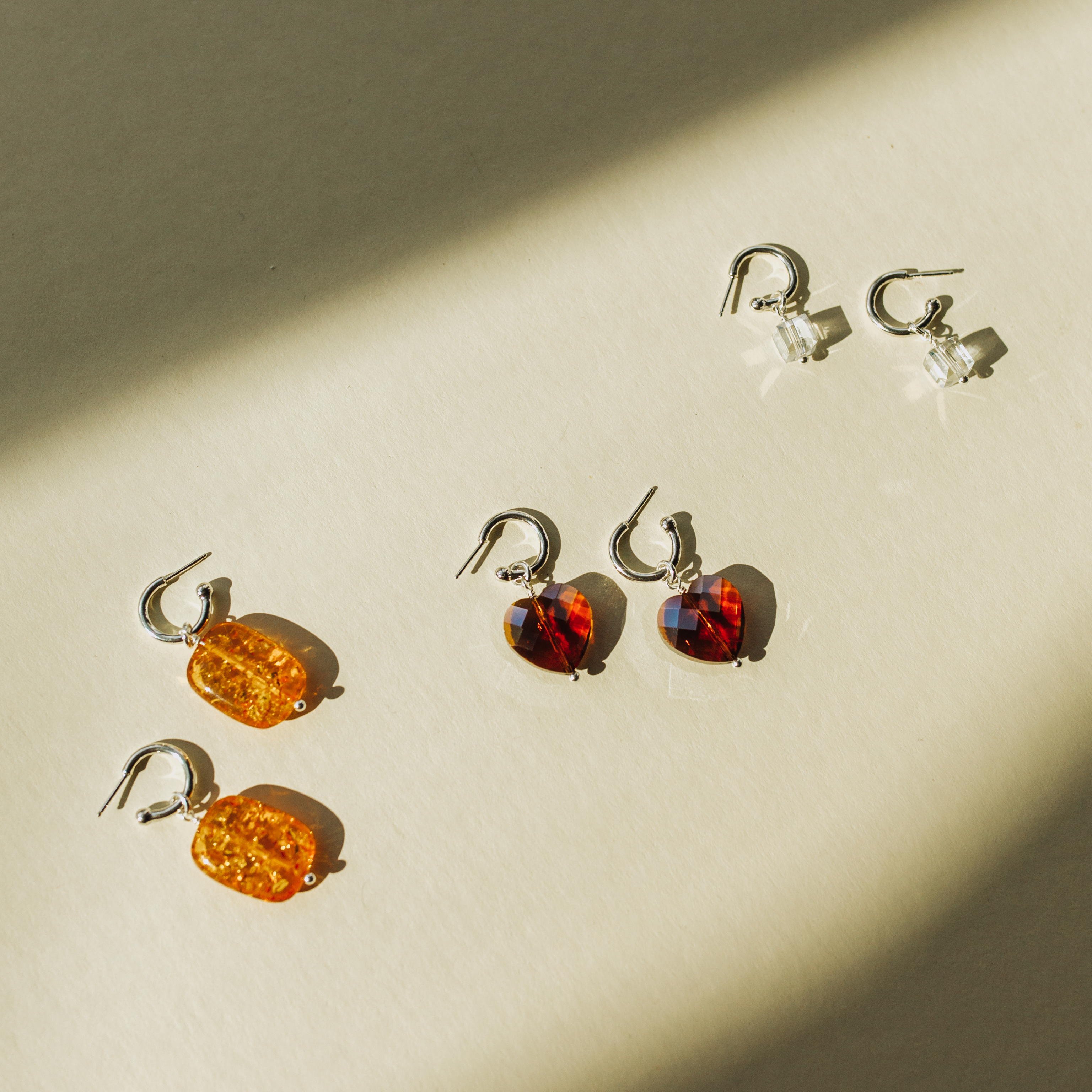 "Extra Sweet" Sugar Cube Hoop Earrings